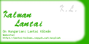 kalman lantai business card