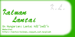 kalman lantai business card